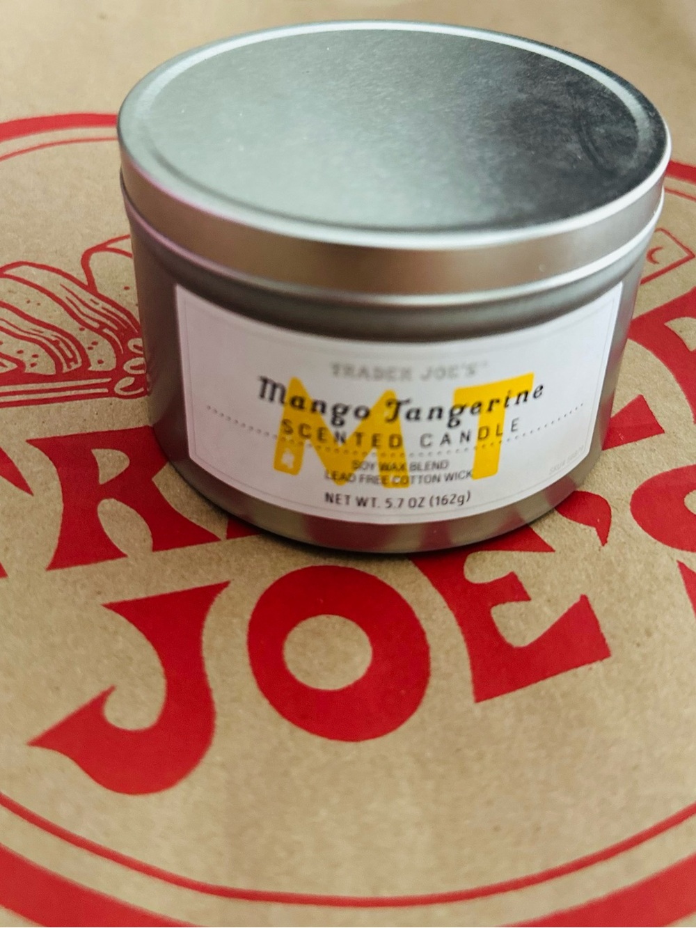 Mango Tangerine Scented Candle - Silver Tin